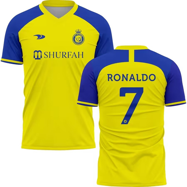 Youth Al Nassr #7 Ronaldo Yellow Football Jersey